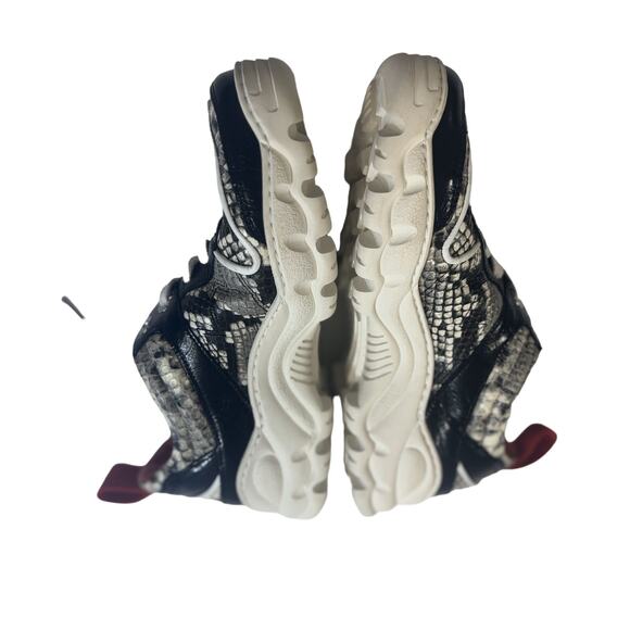 Zadig & Voltaire NWOB Blaze Wild Snake Embossed Leather Platform Sneakers EU 37 - Picture 3 of 7